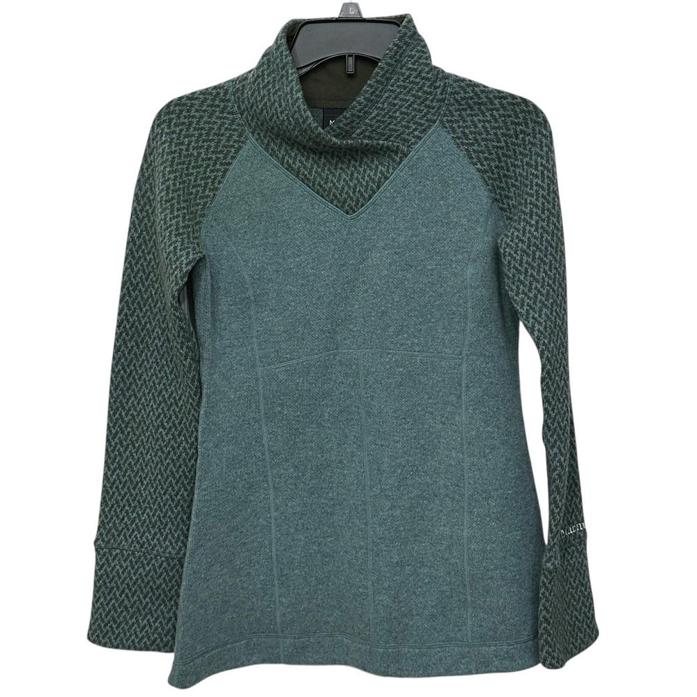 MARMOT Brynn Tunic Sweater Wool Blend Sea Fog Green Women Size XS Outdoor I48710